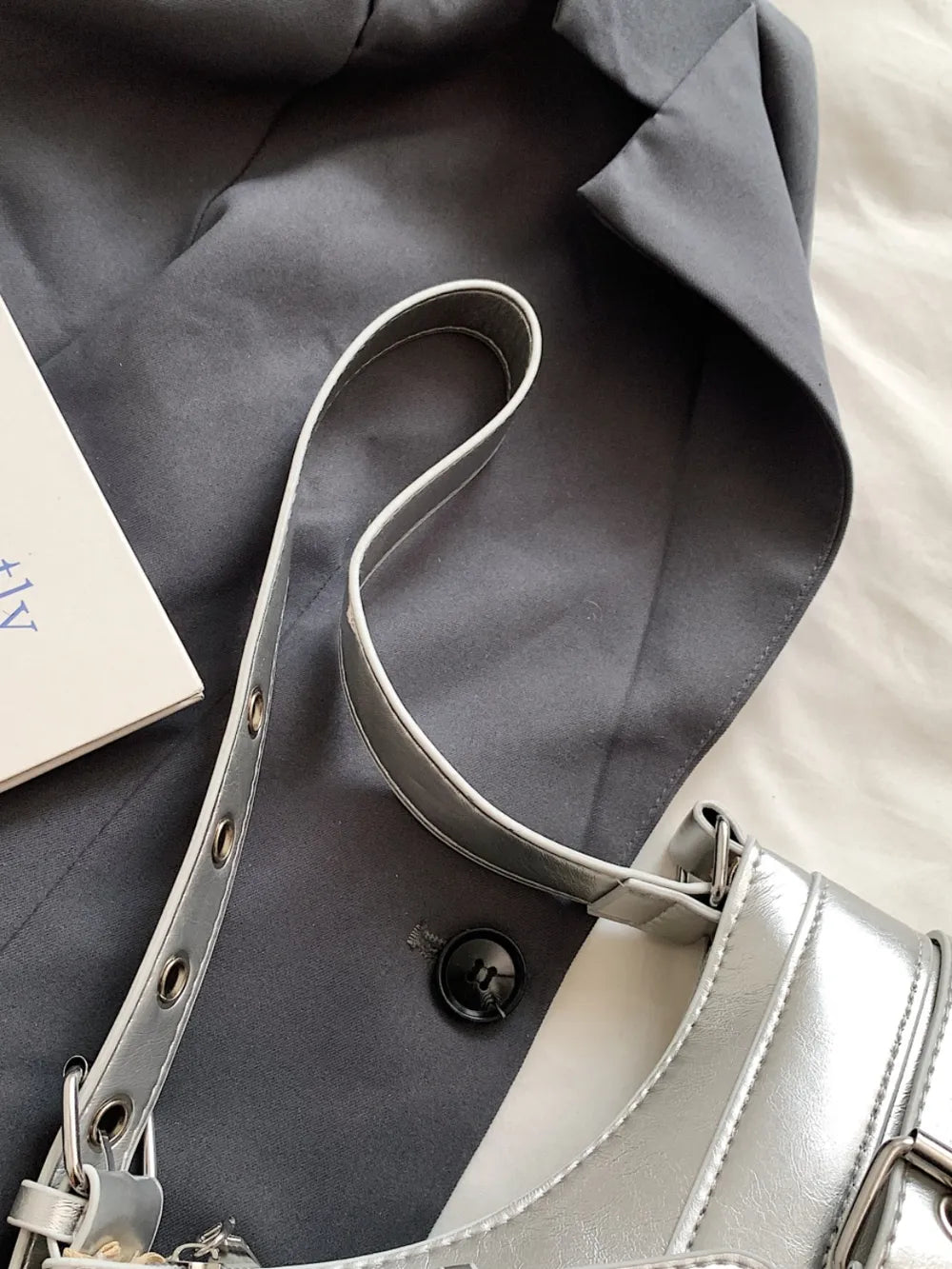 PU Leather Buckle Shoulder Bag - V.I.P Digital Presence