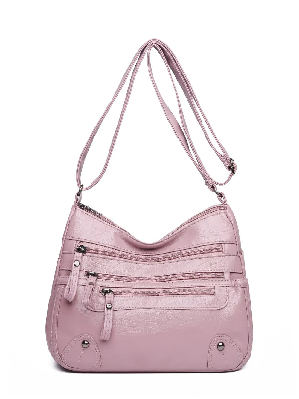 PU Leather Multi Pockets Shoulder Bag - V.I.P Digital Presence