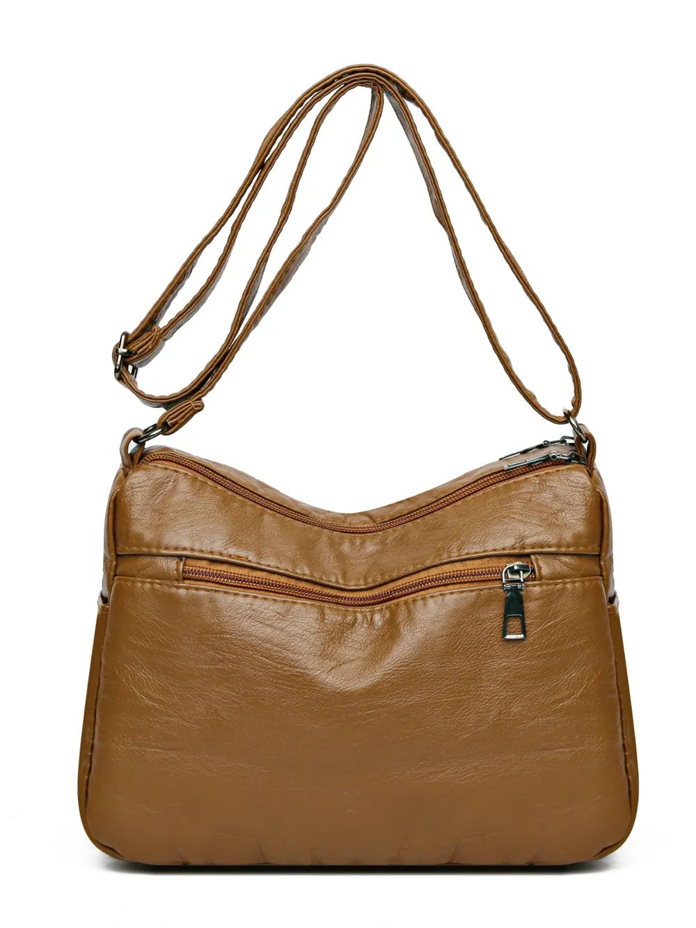 PU Leather Ruched Adjustable Strap Shoulder Bag - V.I.P Digital Presence