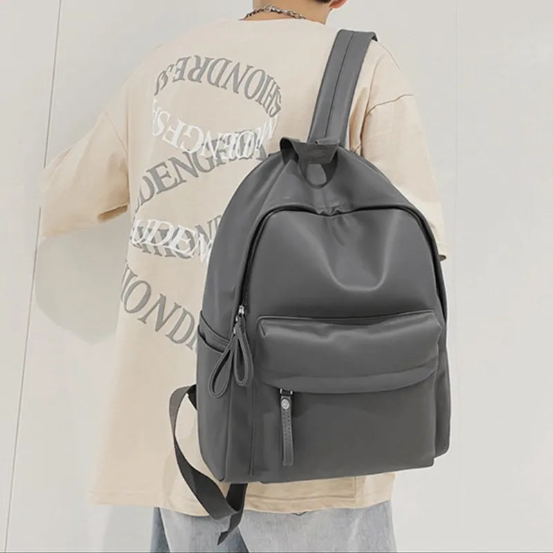 PU Leather Zip Backpack Bag - V.I.P Digital Presence