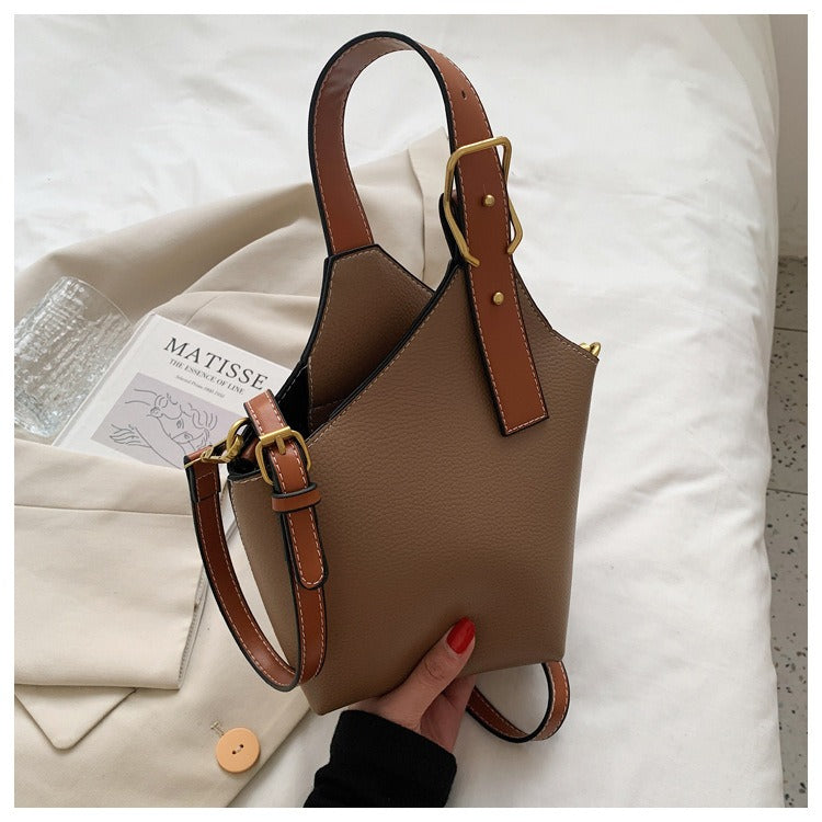 Retro Women's Bag Fashion Casual Bag Portable Water Bucket Bag Red Crossbody Women's Bag - V.I.P Digital Presence