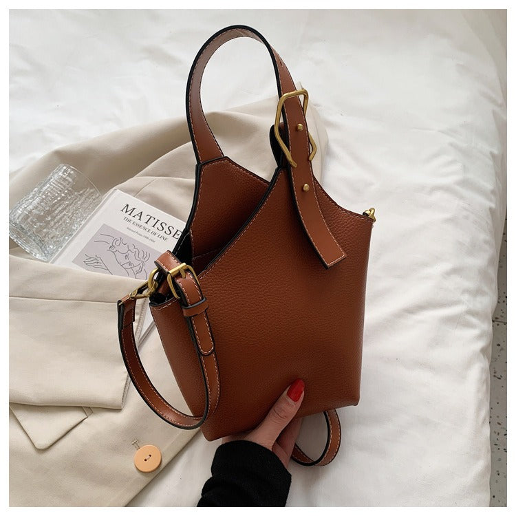 Retro Women's Bag Fashion Casual Bag Portable Water Bucket Bag Red Crossbody Women's Bag - V.I.P Digital Presence