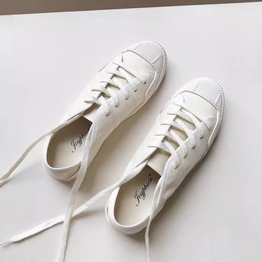 Round Toe Lace Up Sneakers - V.I.P Digital Presence