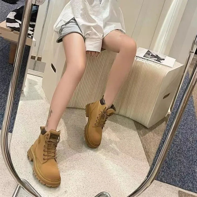 Same Style for Couples Autumn and Winter Ankle Boot Platform Increase Women's Shoes New 2023 Waterproof Women's Boots - V.I.P Digital Presence
