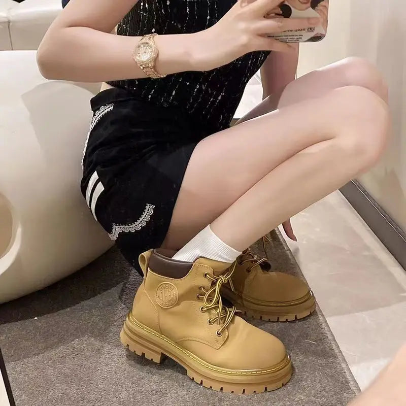 Same Style for Couples Autumn and Winter Ankle Boot Platform Increase Women's Shoes New 2023 Waterproof Women's Boots - V.I.P Digital Presence