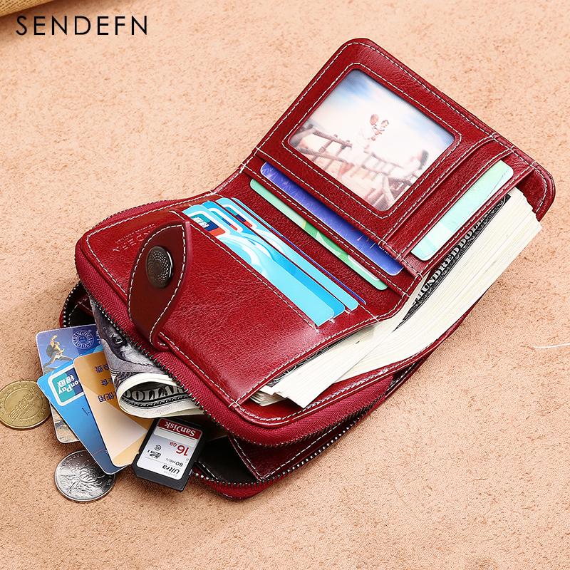 Sendefn Small Wallet Casual Women's Purses Split Leather Quality Short Money Bag - V.I.P Digital Presence