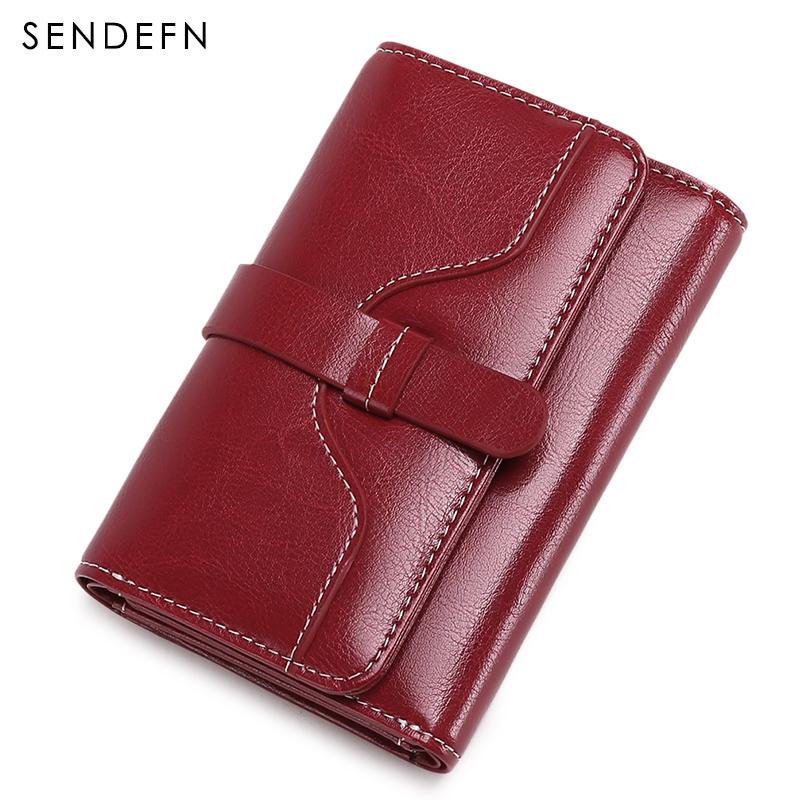 Sendefn Wallet-female Short Women's Hasp Women Purse Split Leather With Coin Pocket Mini - V.I.P Digital Presence
