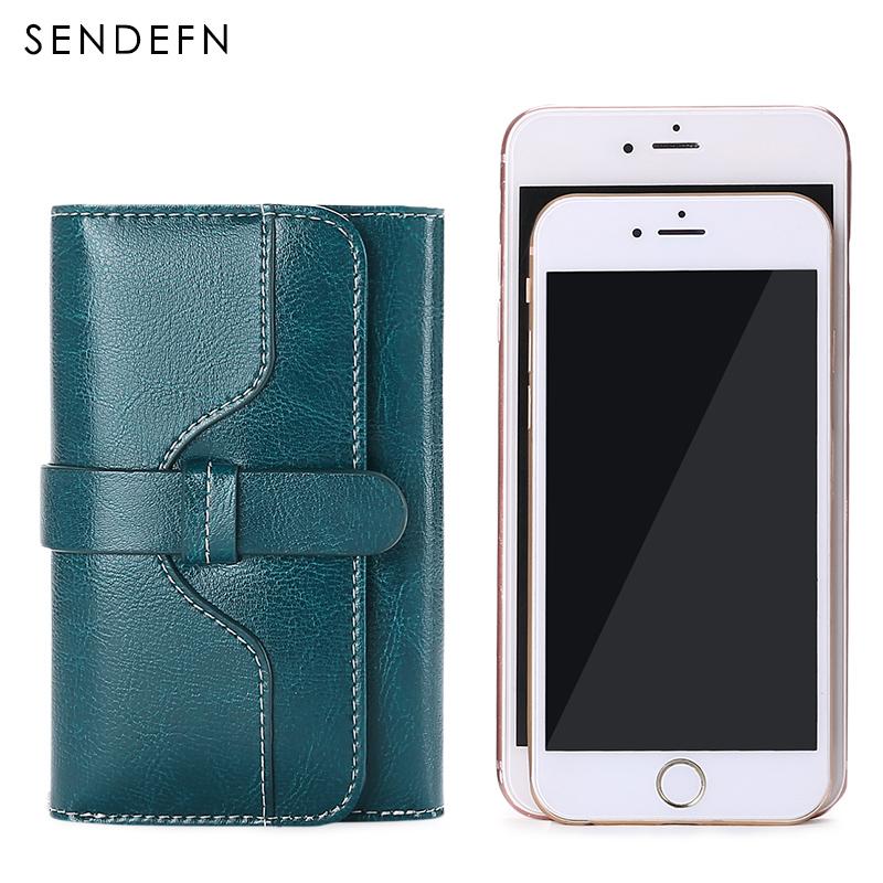 Sendefn Wallet-female Short Women's Hasp Women Purse Split Leather With Coin Pocket Mini - V.I.P Digital Presence