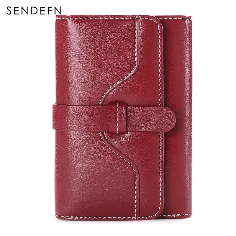 Sendefn Wallet-female Short Women's Hasp Women Purse Split Leather With Coin Pocket Mini - V.I.P Digital Presence