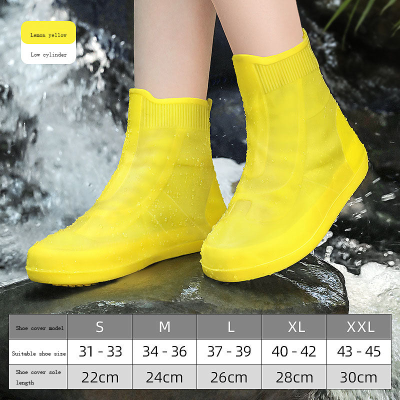 Shoe covers for men's and women's rain shoes, waterproof silicone rain cover shoes, thickened and wear-resistant in rainy days - V.I.P Digital Presence