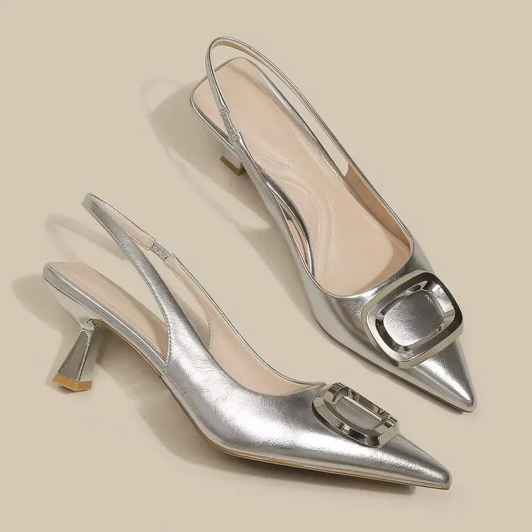 Slingback Pointed Toe Pumps - V.I.P Digital Presence