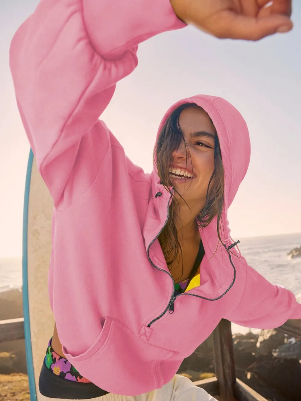 Sports hoodie zipper drawstring long sleeved top jacket - V.I.P Digital Presence