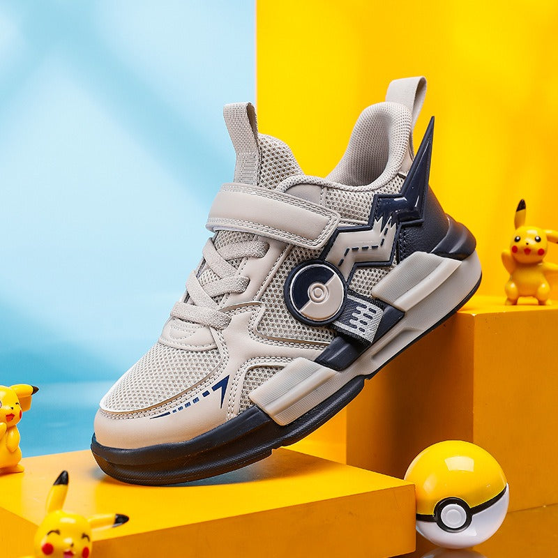 Sports shoes soft soled Pikachu boys' white shoes mesh shoes - V.I.P Digital Presence