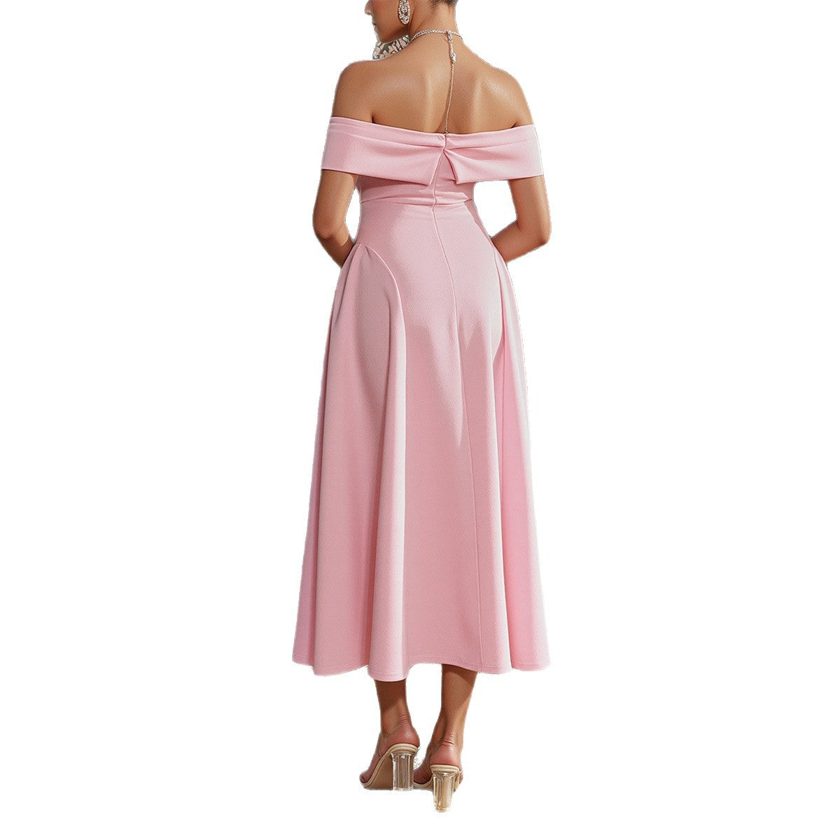 Strapless one shoulder long skirt dress - V.I.P Digital Presence