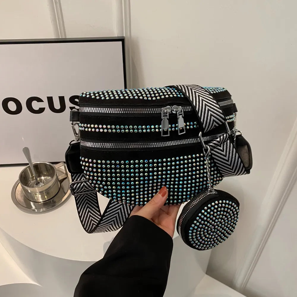 Studded Adjustable Strap Crossbody Bag - V.I.P Digital Presence