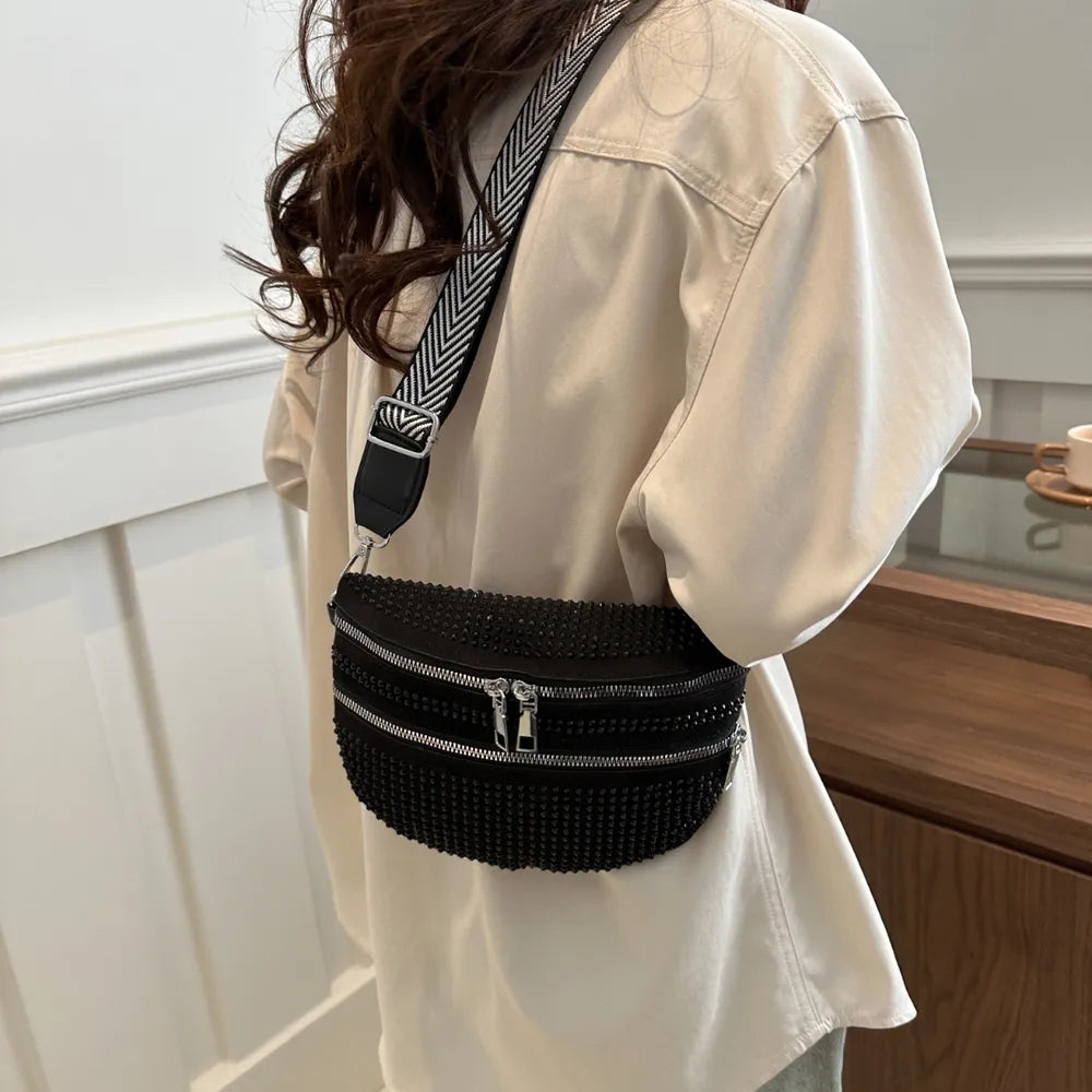 Studded Adjustable Strap Crossbody Bag - V.I.P Digital Presence