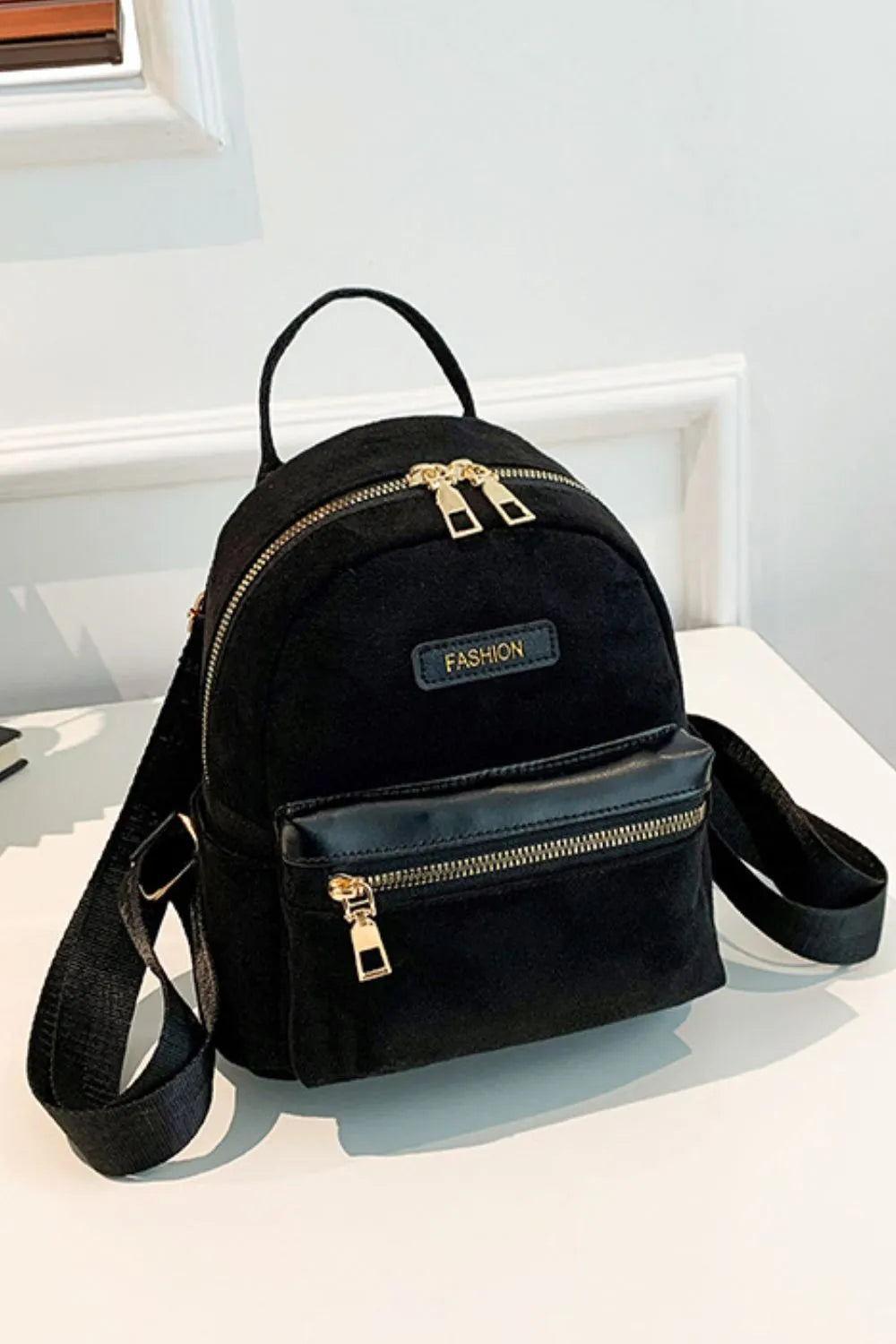 Suede Adjustable Strap Backpack Bag - V.I.P Digital Presence