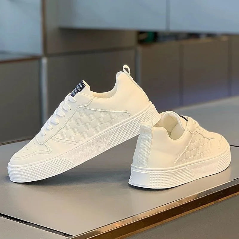 Summer men's new breathable white shoes men's trendy and versatile thick soled sports shoes casual shoes board shoes trendy shoes - V.I.P Digital Presence