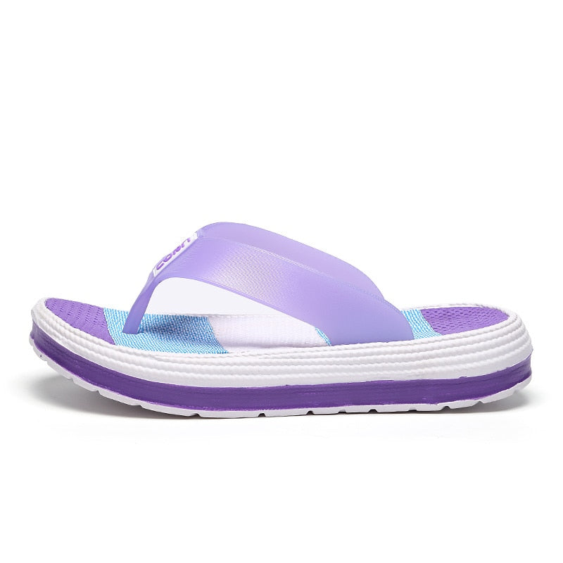 Summer Slippers Women Casual Massage Durable Flip Flops Beach Sandals Female Wedge Shoes Striped Lady Room Slippers - V.I.P Digital Presence