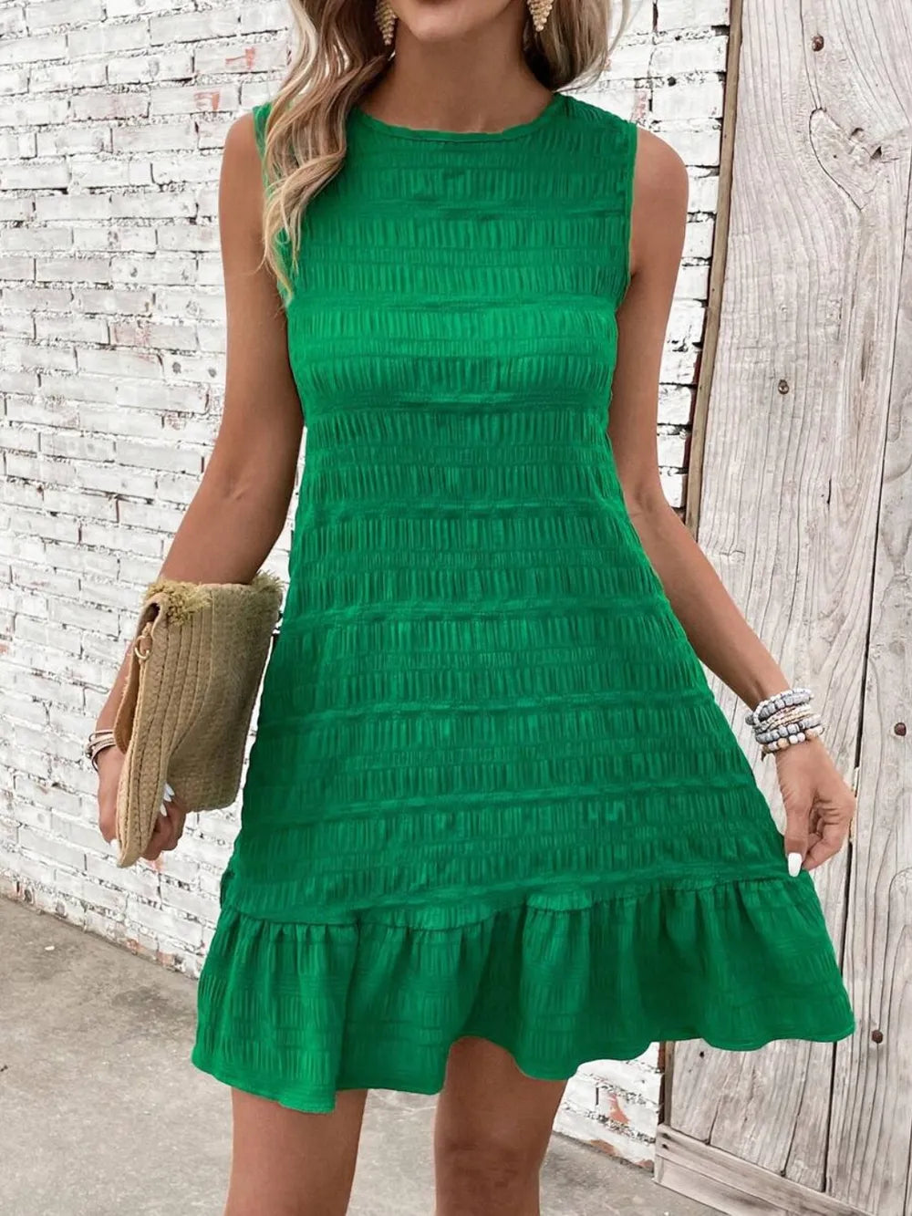 Tank top back lace up dress casual solid color - V.I.P Digital Presence