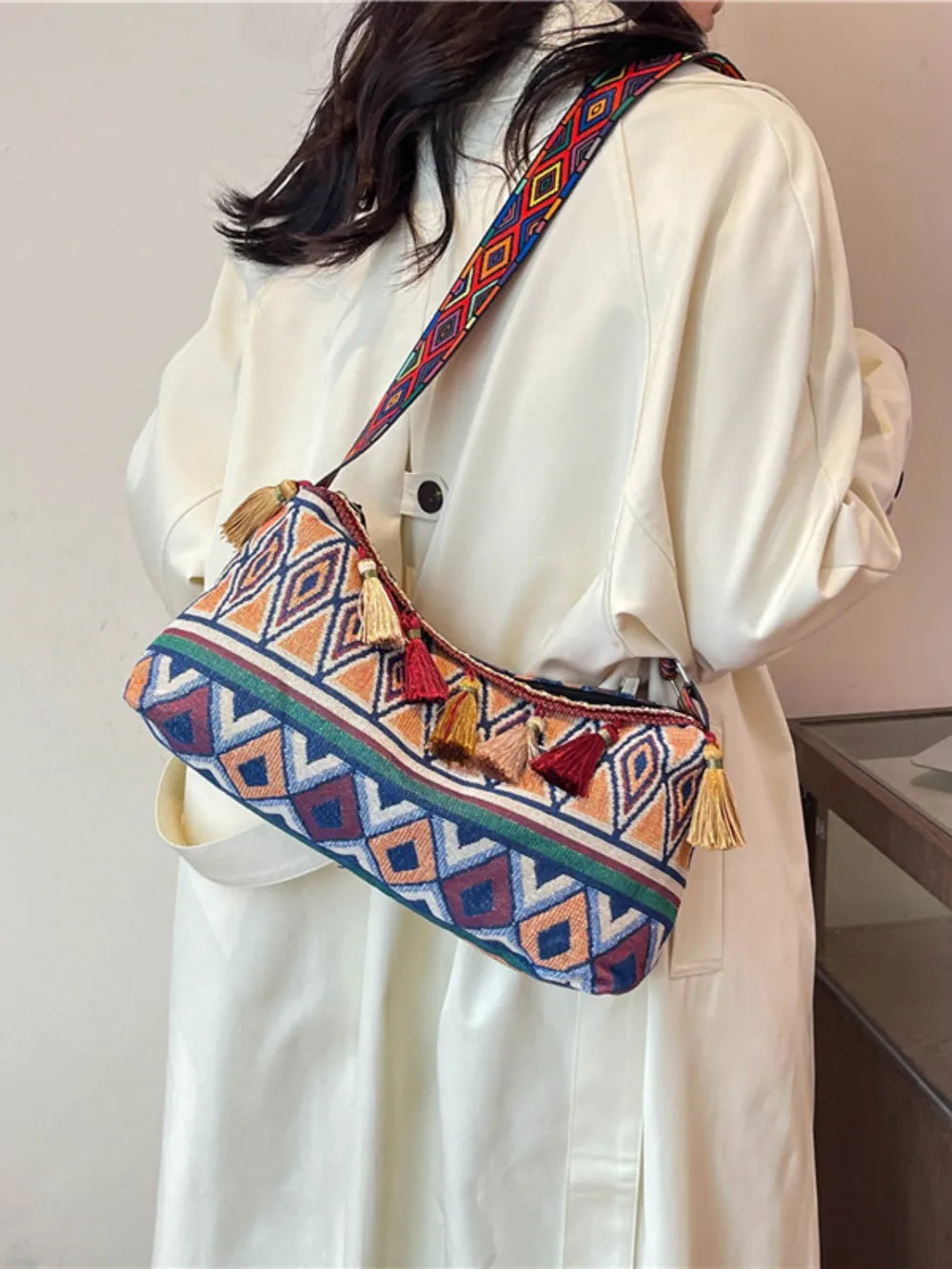 Tassel Adjustable Strap Shoulder Bag - V.I.P Digital Presence