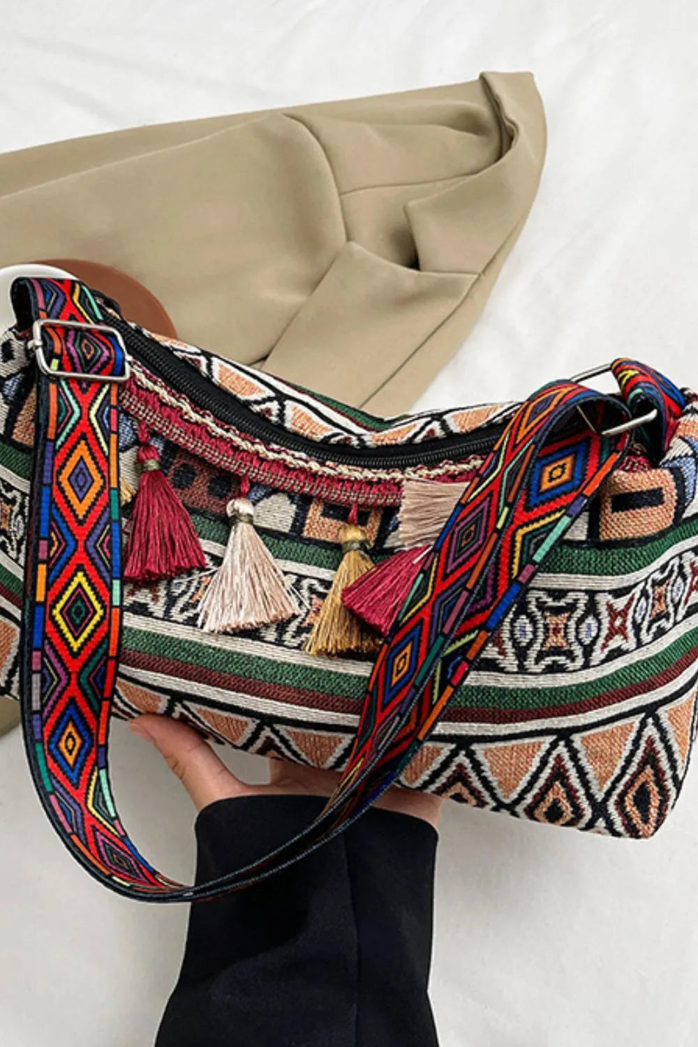 Tassel Adjustable Strap Shoulder Bag - V.I.P Digital Presence