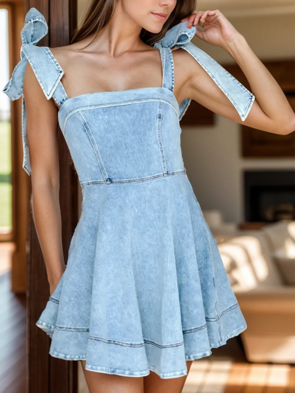 Temperament Commuting Fashion Strap Denim Women's Dress - V.I.P Digital Presence