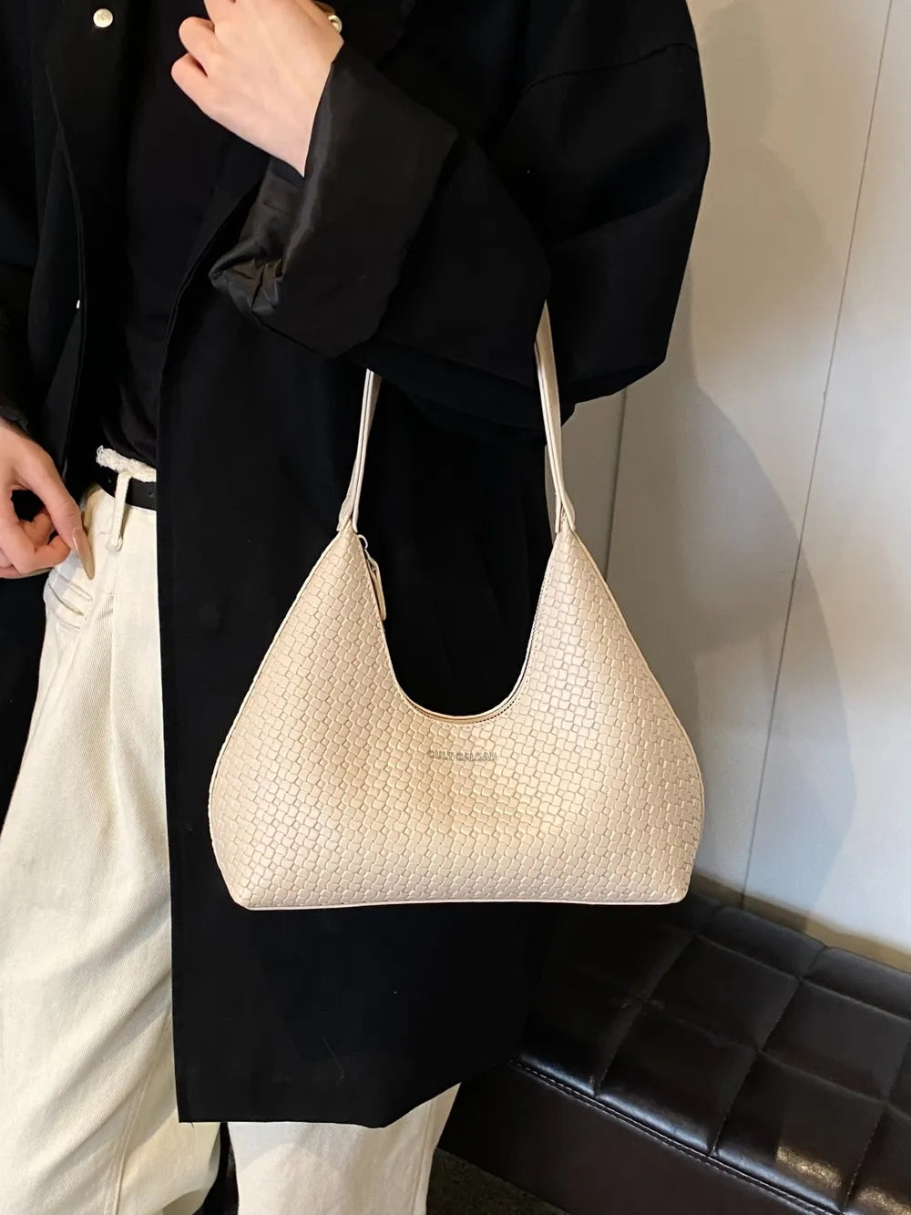 Texture PU Leather Shoulder Bag - V.I.P Digital Presence