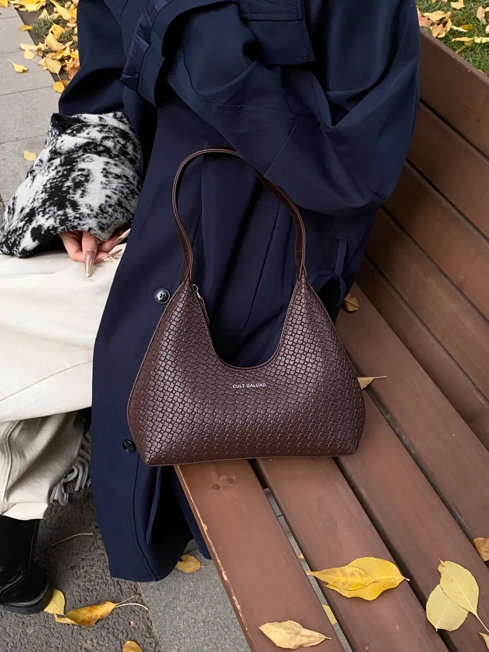 Texture PU Leather Shoulder Bag - V.I.P Digital Presence