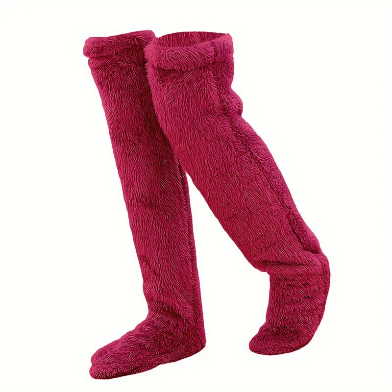 Thick leg warmers, knee pads, warm plush pants, long leg exposed socks - V.I.P Digital Presence