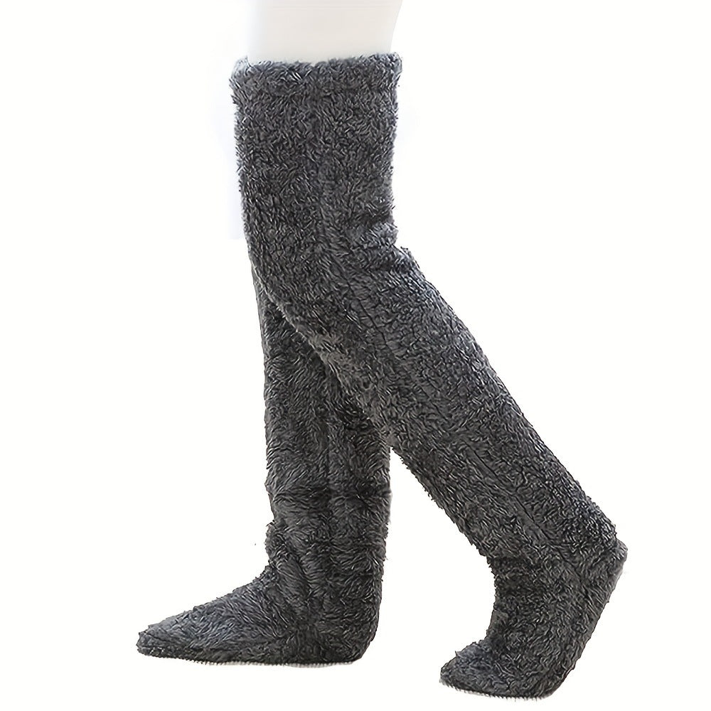 Thick leg warmers, knee pads, warm plush pants, long leg exposed socks - V.I.P Digital Presence