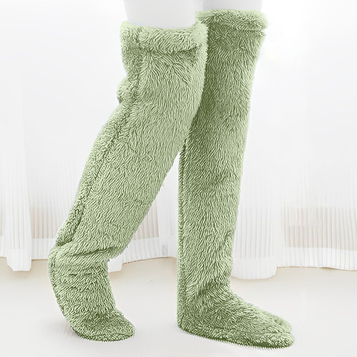 Thick leg warmers, knee pads, warm plush pants, long leg exposed socks - V.I.P Digital Presence
