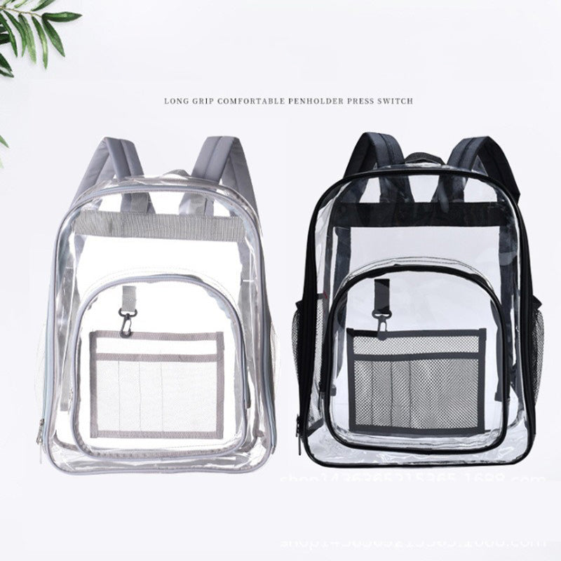Transparent Backpack PVC Backpack PVC Schoolbag Large Capacity Student Schoolbag - V.I.P Digital Presence