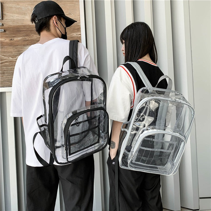 Transparent Backpack PVC Backpack PVC Schoolbag Large Capacity Student Schoolbag - V.I.P Digital Presence