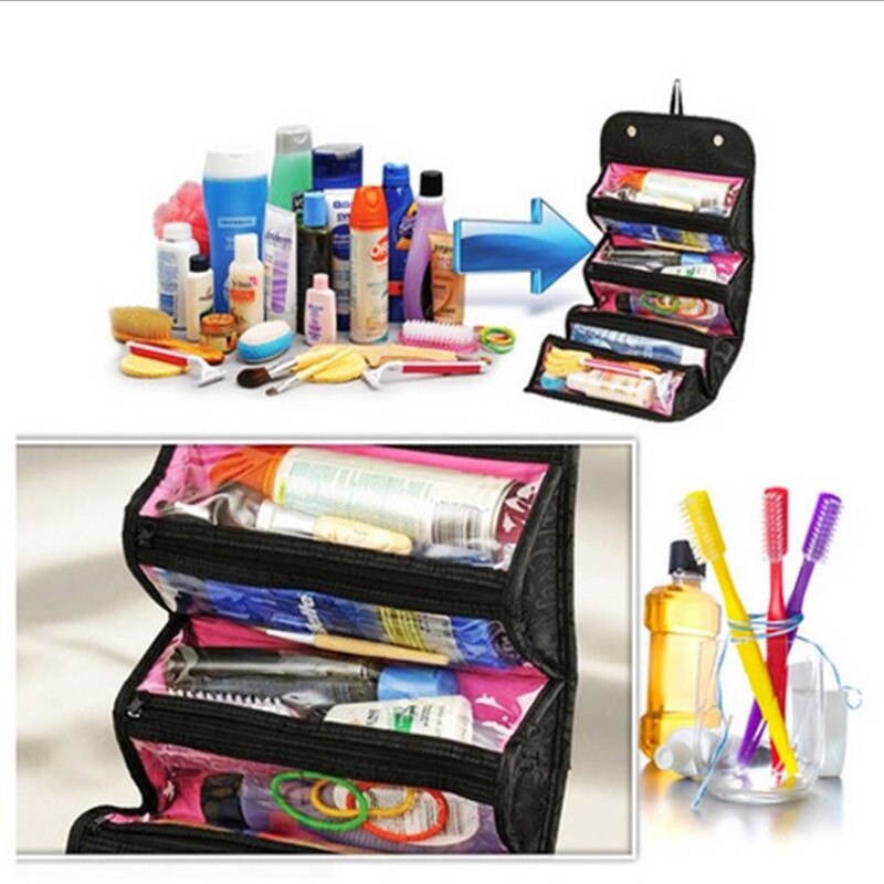Travel storage bag cosmetic bag Roll-N-Go Cosmetic Bag organizer large capacity multi-function storage bag - V.I.P Digital Presence