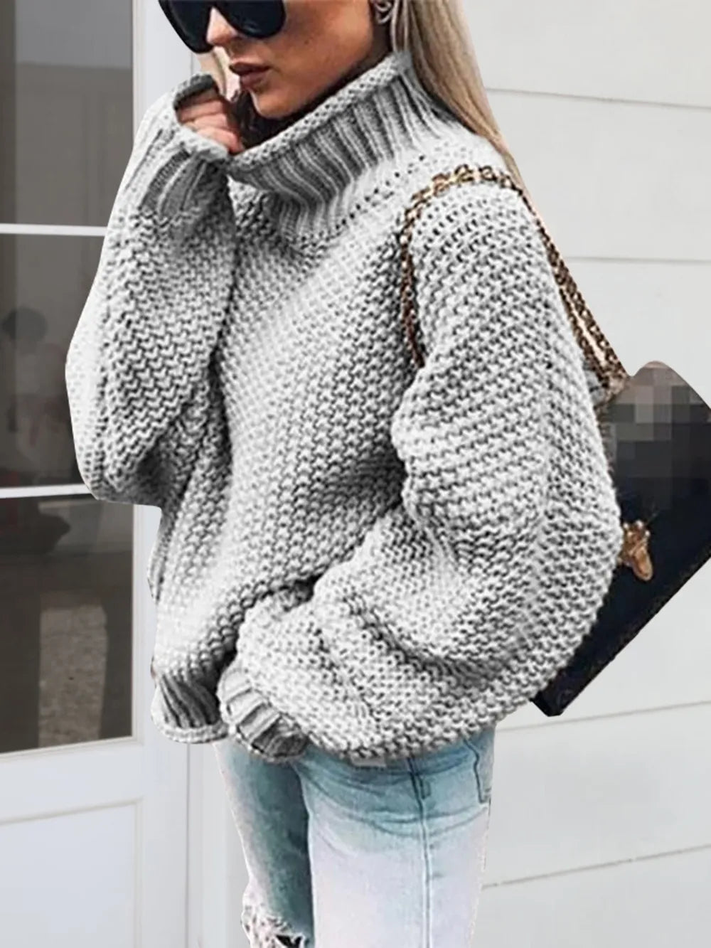 Turtleneck Long Sleeve Sweater - V.I.P Digital Presence