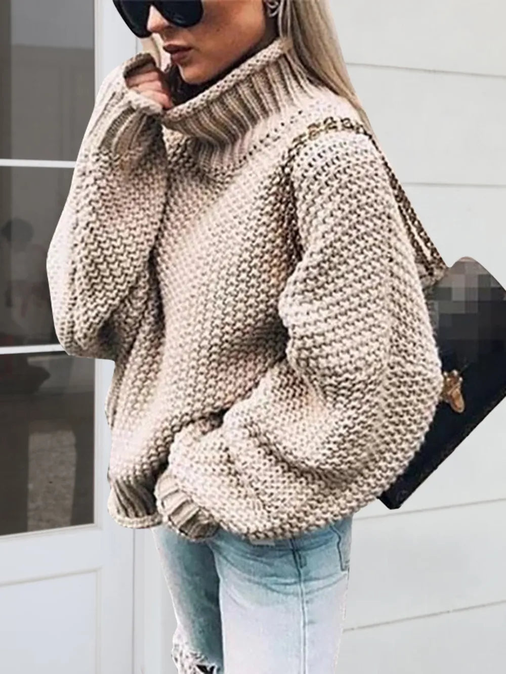 Turtleneck Long Sleeve Sweater - V.I.P Digital Presence