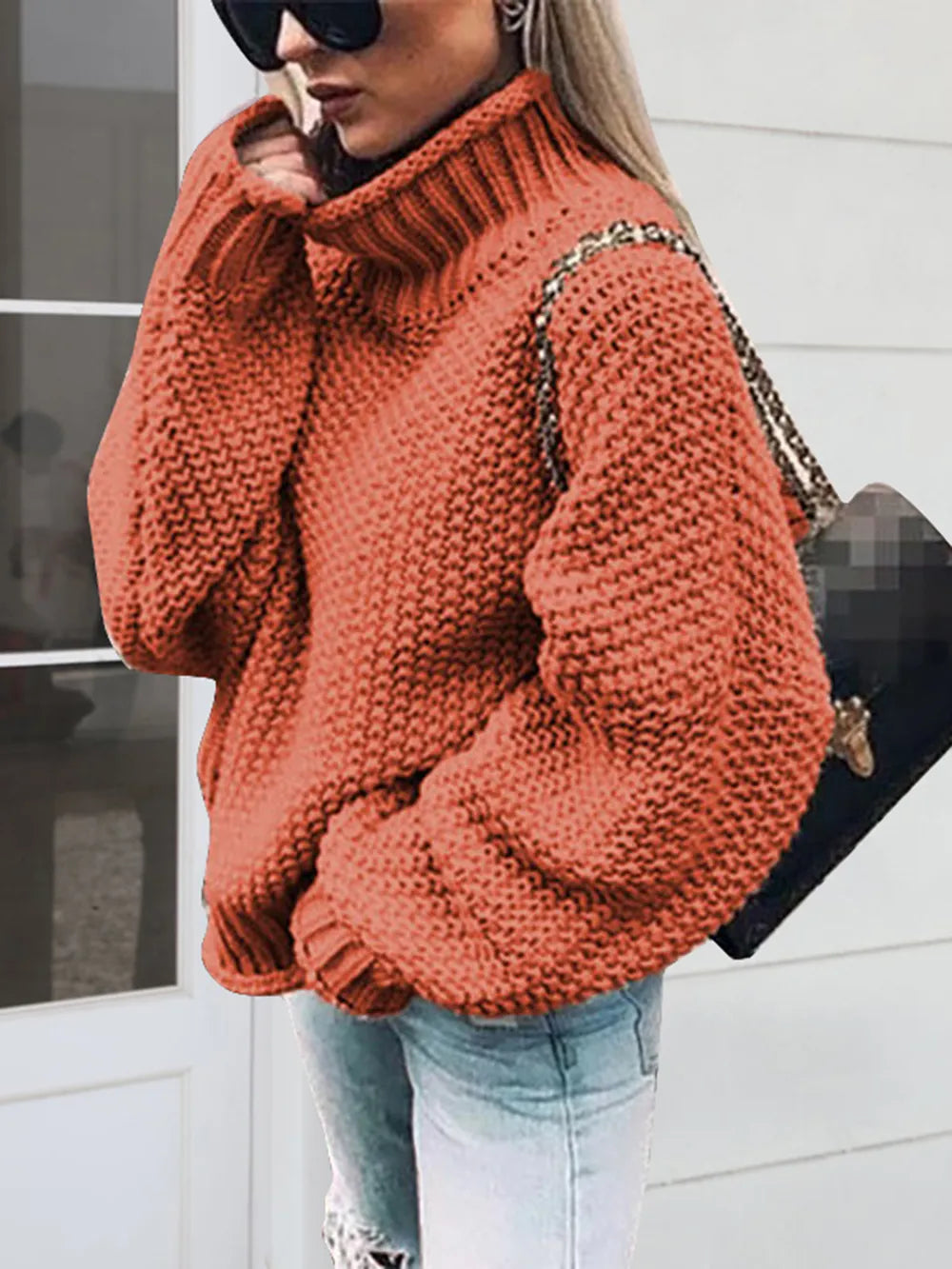 Turtleneck Long Sleeve Sweater - V.I.P Digital Presence