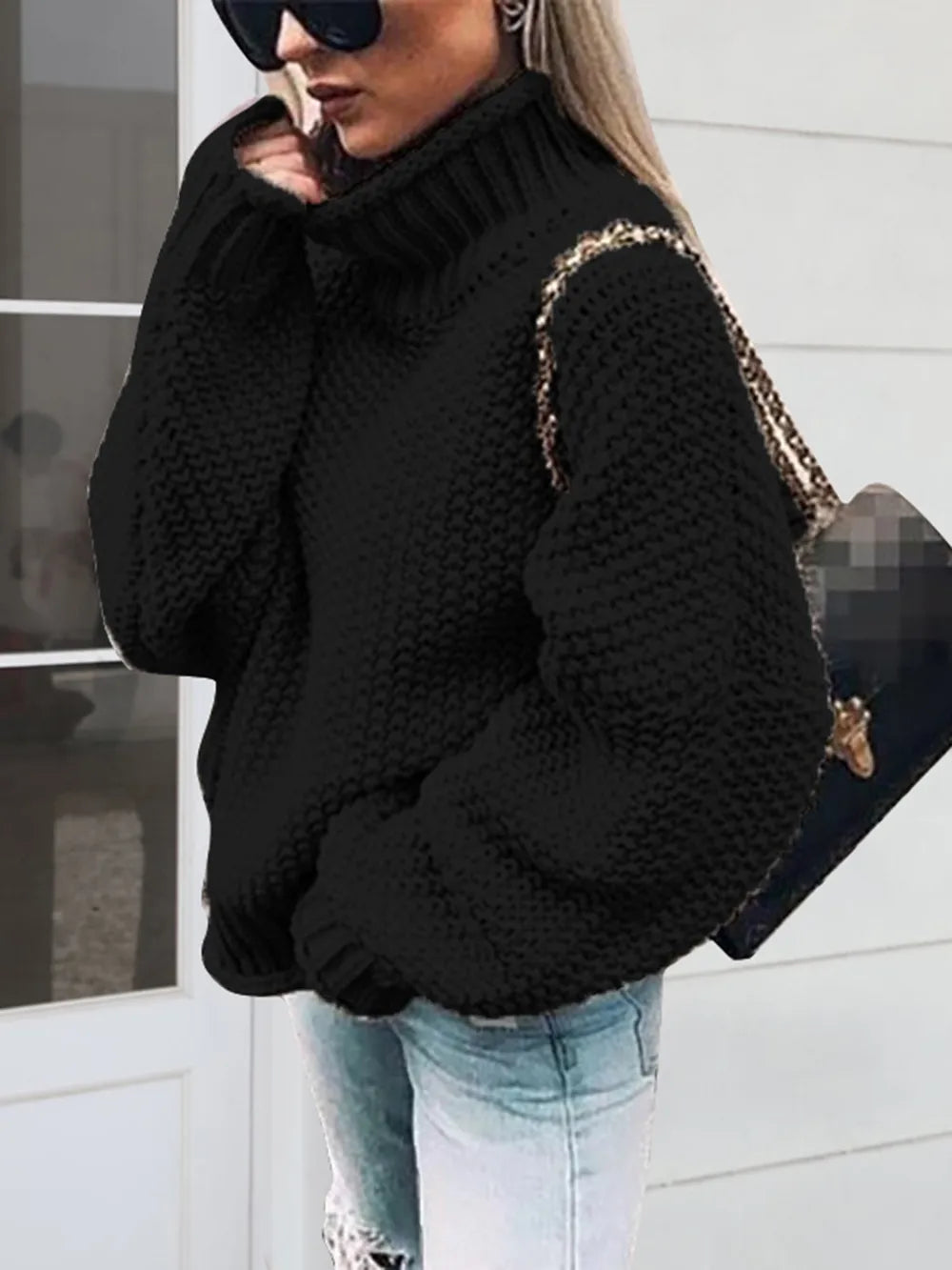 Turtleneck Long Sleeve Sweater - V.I.P Digital Presence