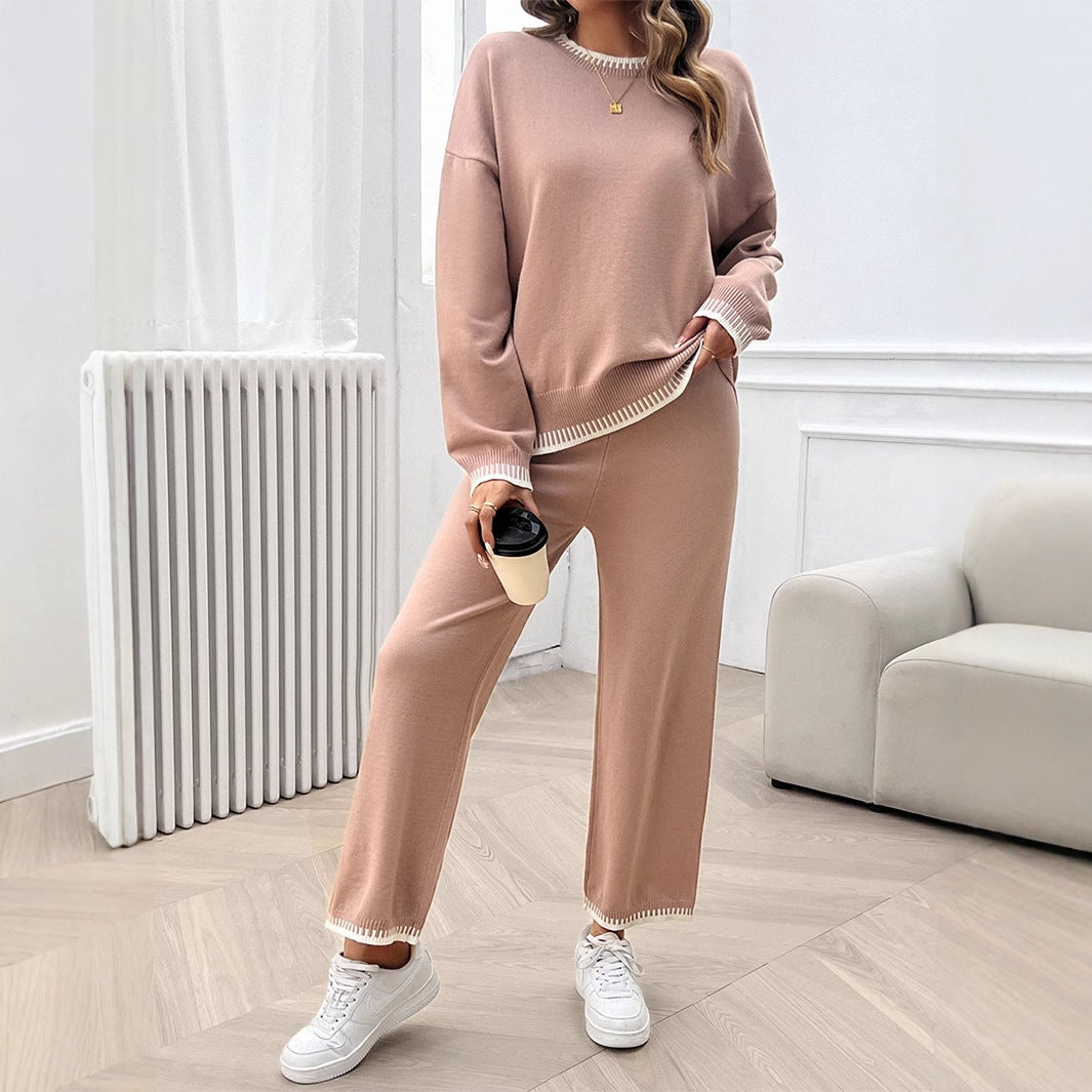Vacation style loose long sleeved two-piece set - V.I.P Digital Presence