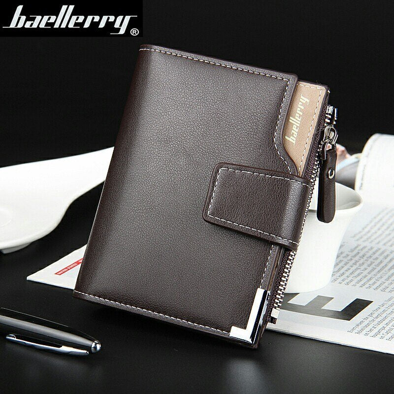 Wallet Baellerry brand Short men Wallets PU Leather male Purse Card Holder Wallet Fashion man Zipper Wallet men Coin bag - V.I.P Digital Presence