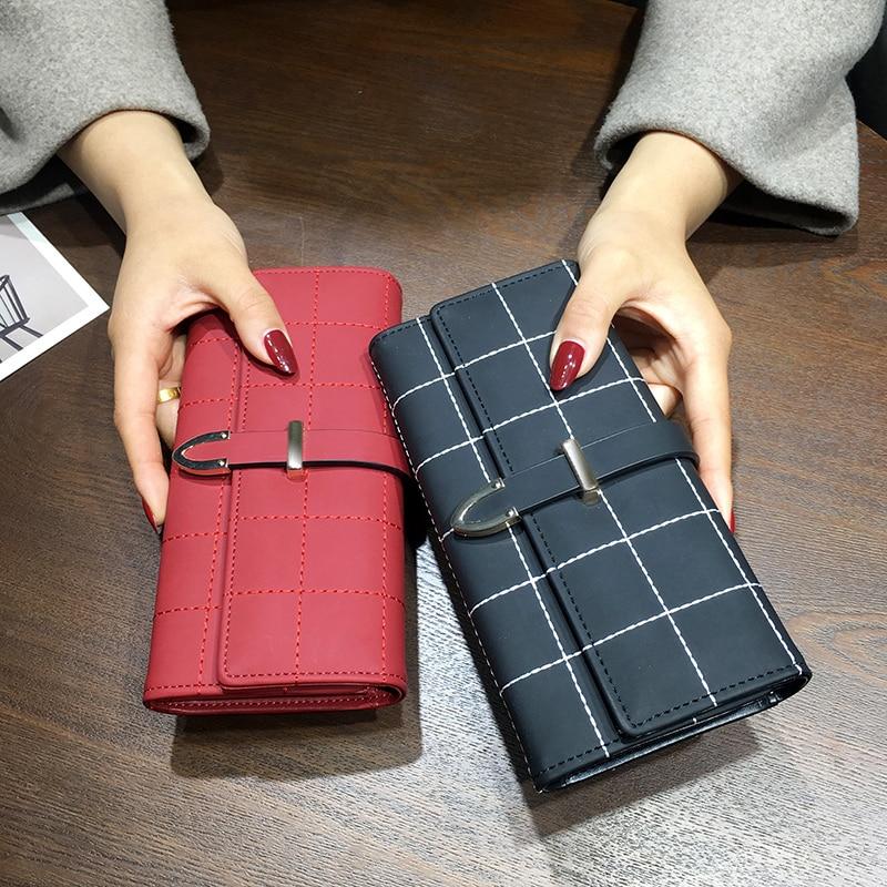 Wallets Long With Plaid PU Leather Fashion Hasp Coin Purse Phone Bag 10 Card Holders Female Wallet for girls ladies - V.I.P Digital Presence
