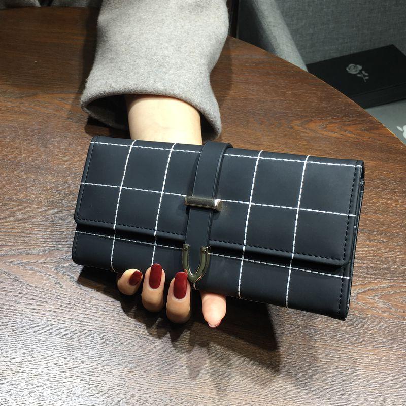 Wallets Long With Plaid PU Leather Fashion Hasp Coin Purse Phone Bag 10 Card Holders Female Wallet for girls ladies - V.I.P Digital Presence