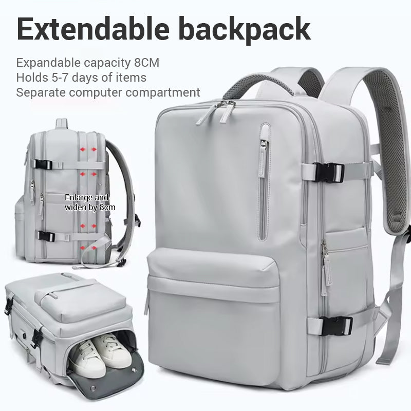 Waterproof 18 Inch Laptop Backpacks School Bags with usb Dily Life Vintage Unisex Leather Student Backpack for Men - V.I.P Digital Presence