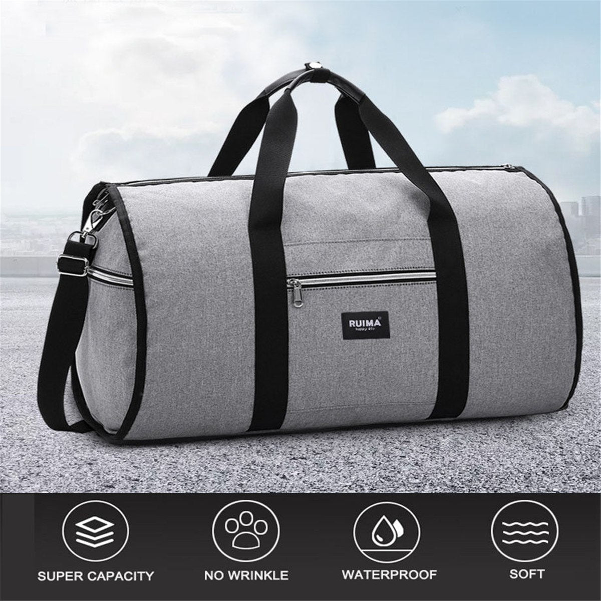 Waterproof Travel Bag Mens Garment Bags Women Travel Shoulder Bag 2 In 1 Large Luggage Duffel Totes Carry On Leisure Hand Bag - V.I.P Digital Presence