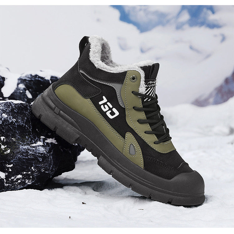 Winter fleece warm Martin boots men's casual sports versatile Korean version anti cold snow boots - V.I.P Digital Presence
