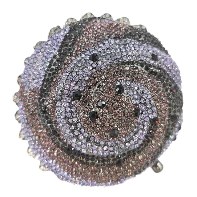 Women Blue Cupcake Evening Bag Crystal Clutch Purses Wedding Bridal Rhinestone Handbag Party Minaudiere Bag - V.I.P Digital Presence