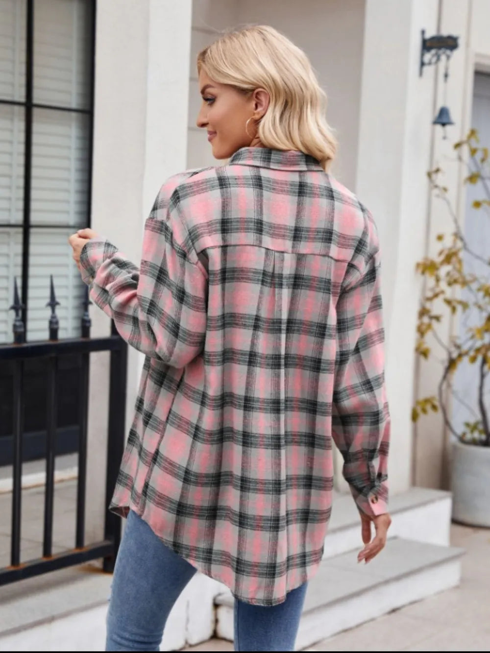 Women's casual fashion spicy girl loose checkered shirt for women - V.I.P Digital Presence