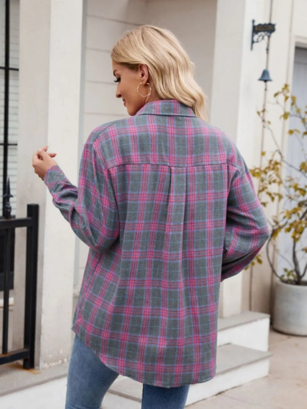 Women's casual fashion spicy girl loose checkered shirt for women - V.I.P Digital Presence