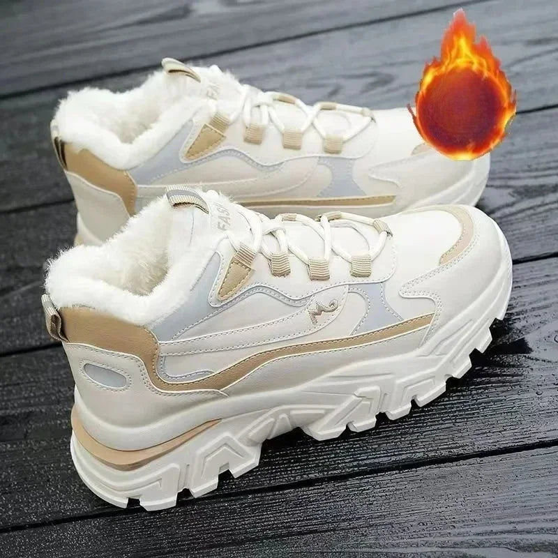 Women's cotton shoes women's suede snow boots sports shoes versatile high top shoes for students - V.I.P Digital Presence